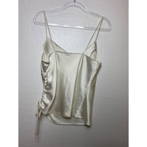 Fashion Nova XL Ivory‎ Satin Cowl Neck Adjustable Spaghetti Strap Top Sexy Luxe - Picture 2 of 4